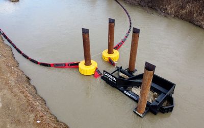 Dorna installs 5 cleaning devices for collecting waste in 5 important Romanian rivers